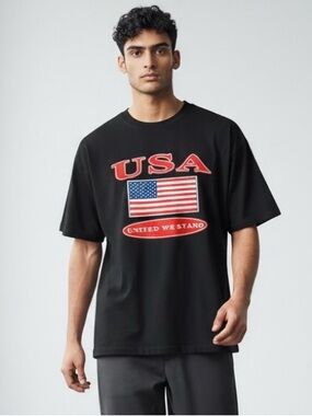 Vintage‎ 1990’s United We Stand Black T-shirt Adults Size Medium American  Flag